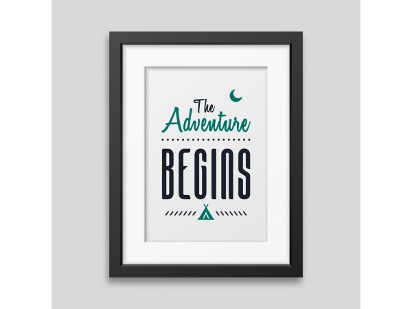 The adventure begins Framed poster